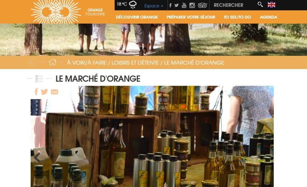 Site de l'Office du Tourisme de la ville d'Orange