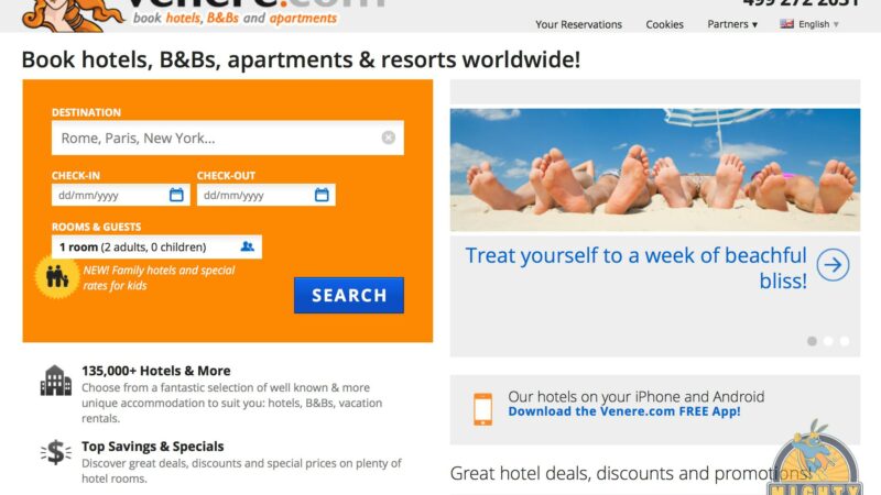 Test de Venere.com, centrale internet de réservation d’hôtels : j’ai testé pour vous