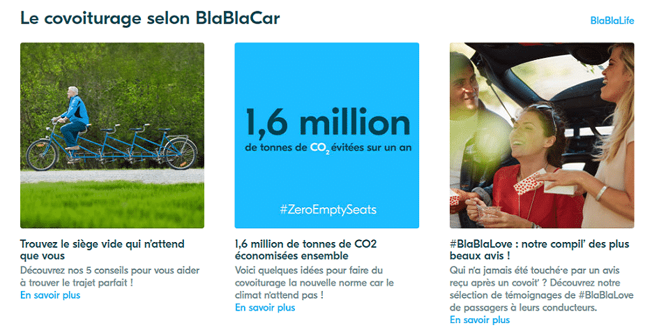 Site de covoiturage Blablacar